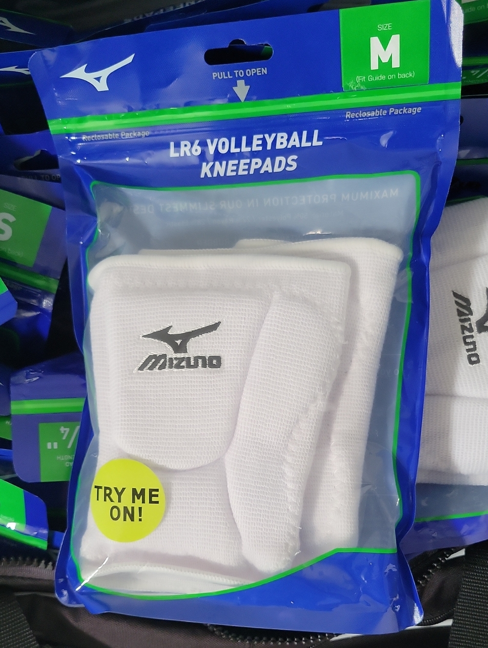 ONE PAIR of Mizuno White LR6 Volleyball Kneepads